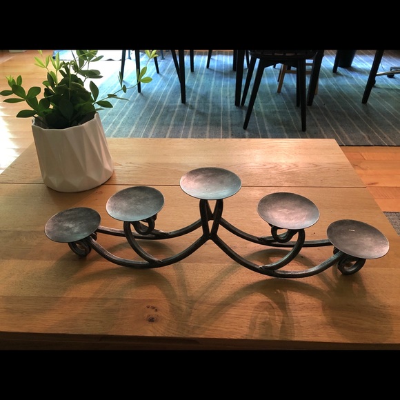 EUC 5-Pillar Metal Tabletop Candle Holder - Picture 2 of 7